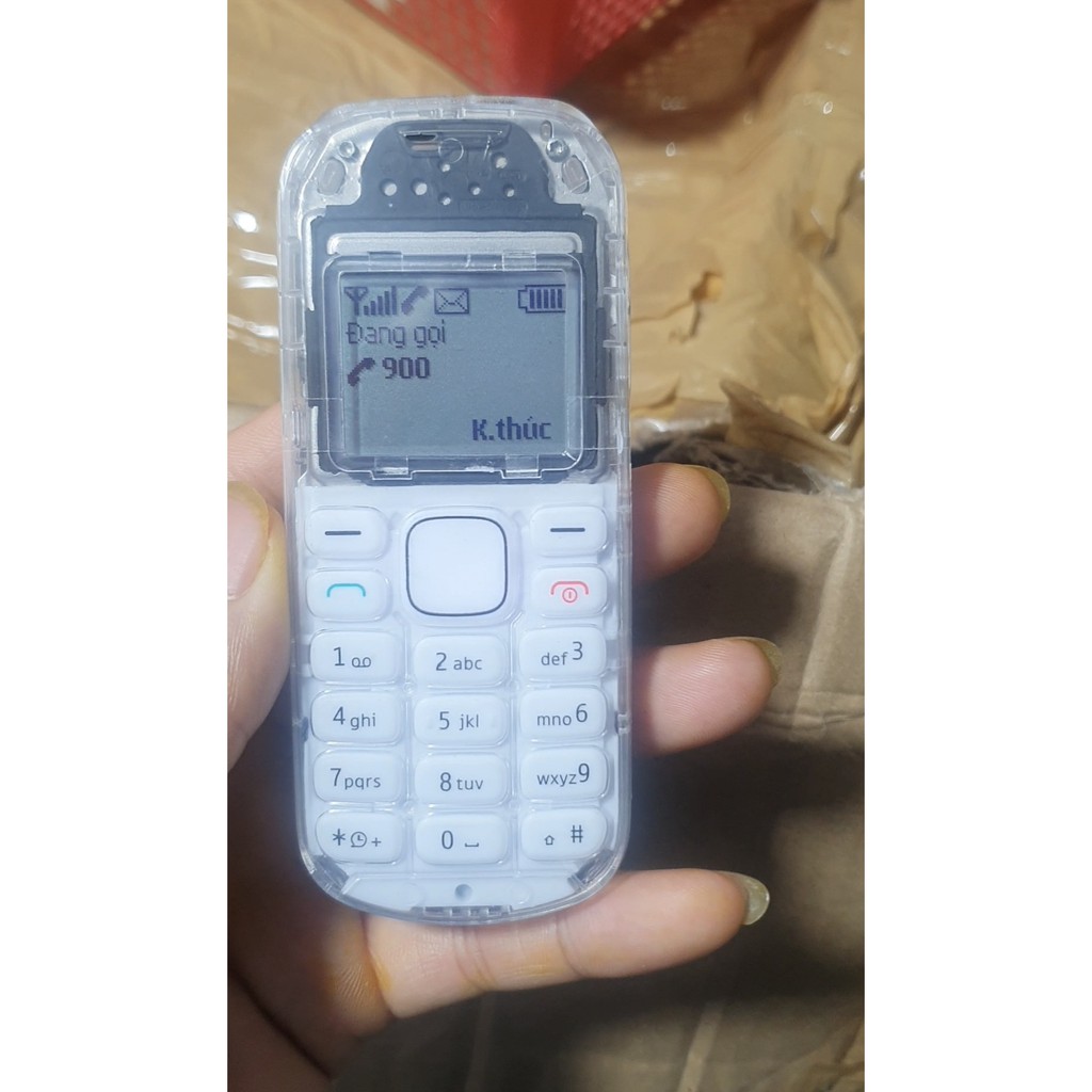 Điện Thoại Nokia 1280 Hàng Công Ty Cũ Lên Sườn Vỏ Trong Suốt Như Mới - Có Pin Sạc Zin Mới