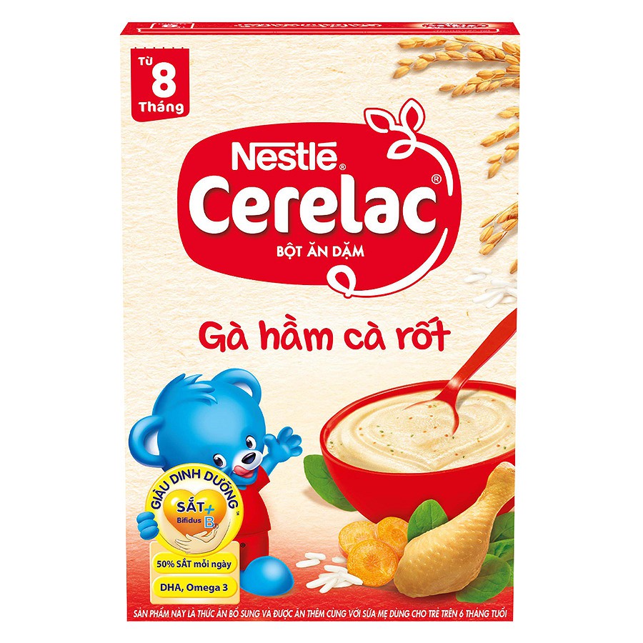 Bột Ăn Dặm Nestle Cerelac - Gà Hầm Cà Rốt (200g)