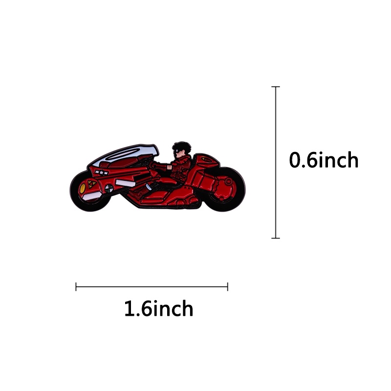 Huy Hiệu Cài Áo Hình AKIRA Red Fighting Phong Cách Nhật Bản Cổ Điển 90s