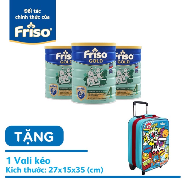 (Combo 3 lon Sữa Friso Gold 4 1500g( tặng quà)HCM)