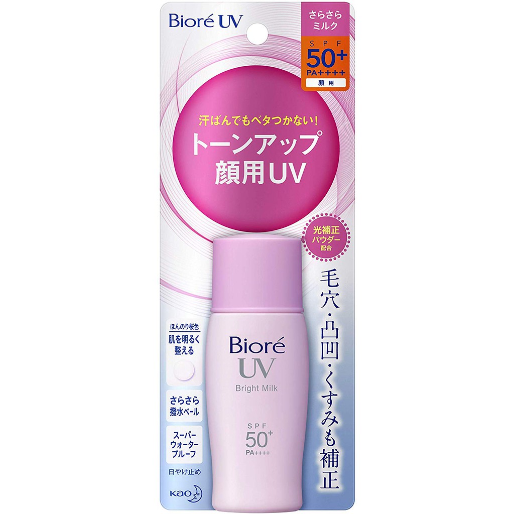 Sữa chống nắng chống thấm nước Biore 40ml mini – màu xanh, trắng, hồng