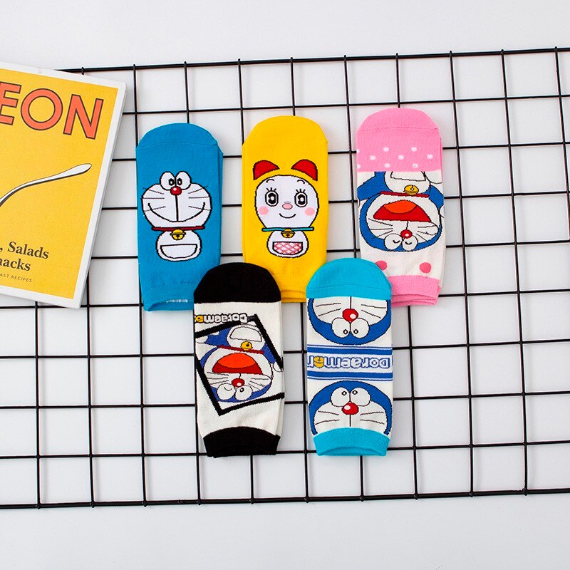 Vớ vải cotton in hình vẽ hoạt hình mùa hè đáng yêu dành cho nữ phong cách Harajuku
