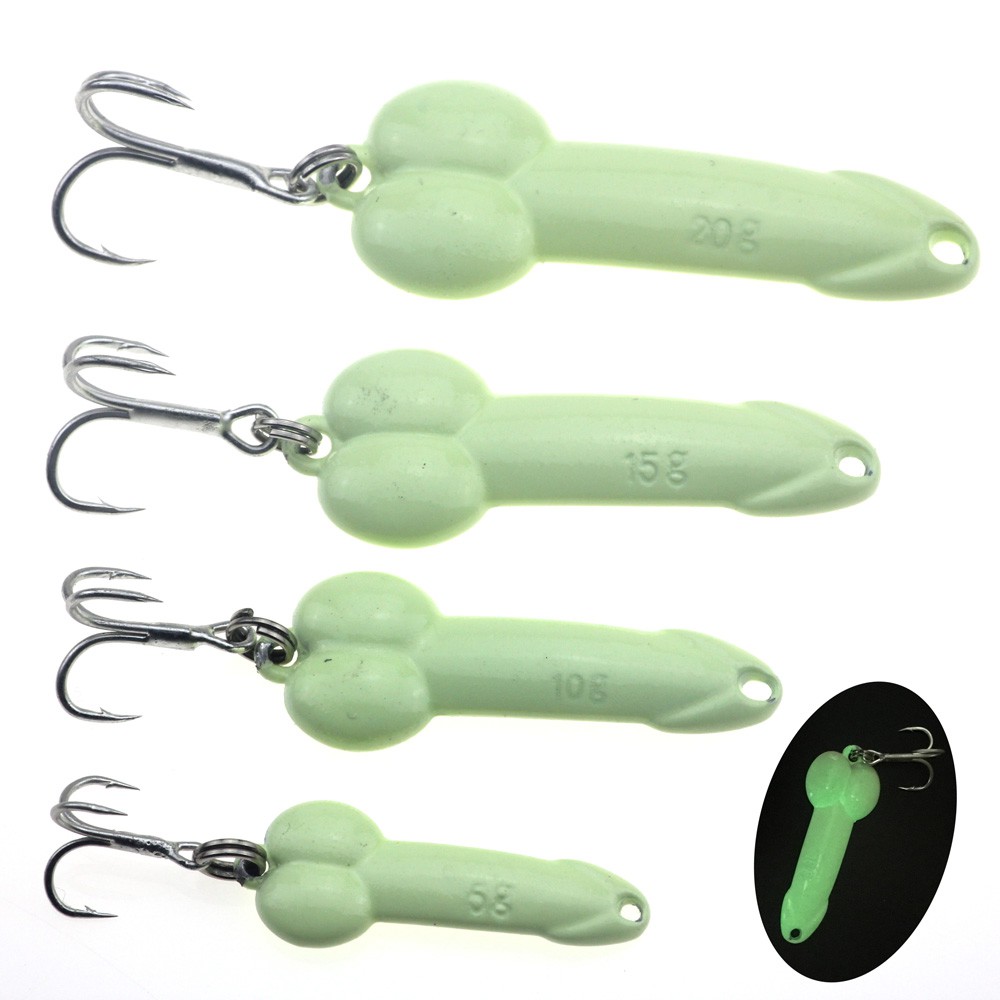 Mồi câu cá giả 5g 10g 15g 20g bằng kim loại cứng dạ quang