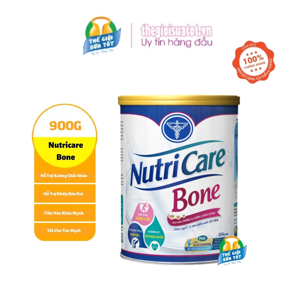 [Date Mới] Sữa NutriCare Bone 900G Tăng Cường Canxi/Giúp Xương Chắc Khỏe/Phòng Loãng Xương cho người trưởng thành