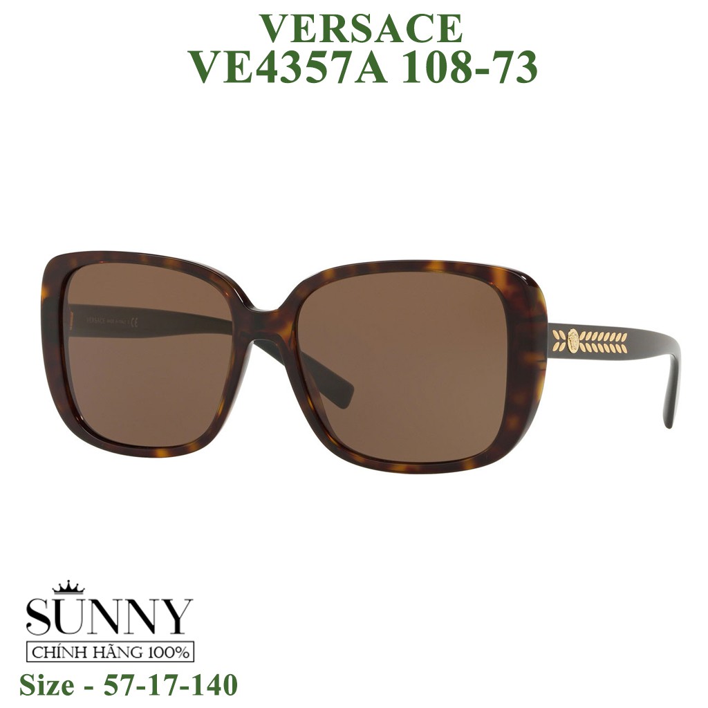Kính mát chính hãng nam nữ Versace VE4357A màu sắc thời trang, thiết kế dễ đeo bảo vệ mắt