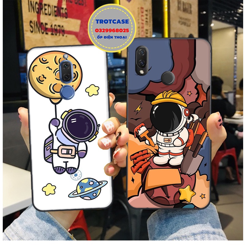 Ốp lưng điện thoại Huawei Nova 2i - Nova 3i - Nova 3e - in hình phi hành gia vũ trụ màu đen và trắng đẹp