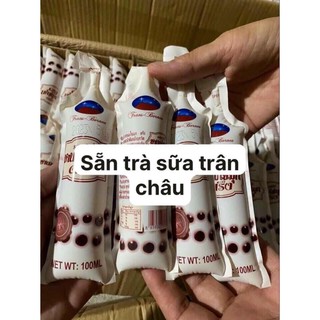 Túi Thạch kem sữa chua VỊ trân châu sữa đường đen Thái Lan ( 100ml/1 Túi )