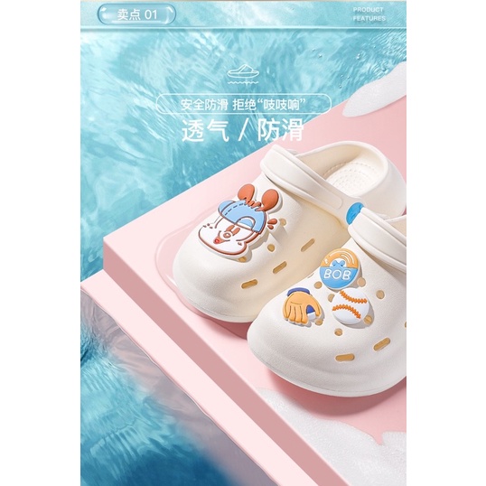 Dép sục BOBDOG siêu nhẹ có kèm sticker cho bé( ảnh thật ở cuối)
