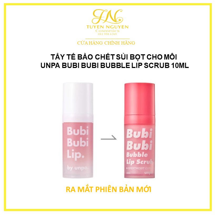 Tẩy Tế Bào Chết Sủi Bọt Cho Môi Unpa Bubi Bubi Bubble Lip Scrub 10ml