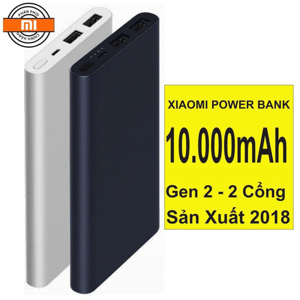 (Free Ship) Pin sạc dự phòng Xiaomi 2S 10000mAh (Gen 2 New - 2018).