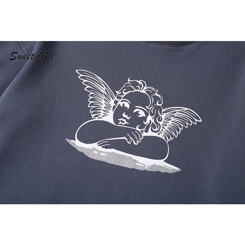 Áo Sweater Cổ Tròn Tay Dài Dáng Ôm In Họa Tiết Thời Trang   Cho Bạn Gái