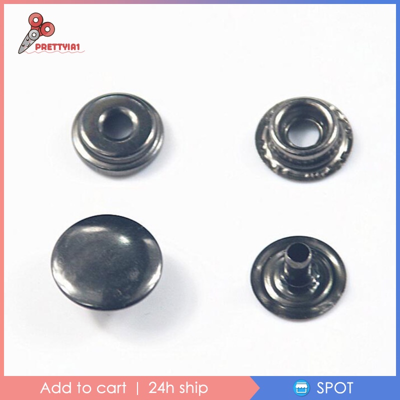 [Prettyia1] Set 50 Nút Bấm Cố Định Túi Xách / Áo Khoác / Đồ Da / Áo Khoác Jeans