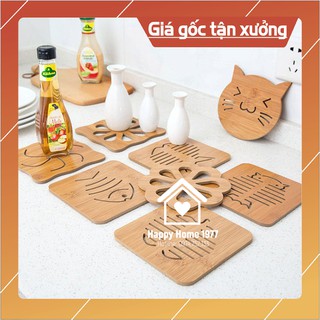 [HLSP30] Miếng lót nồi bằng gỗ LightsDecor🔔💡 [Siêu Sale]🔔💡 Miếng lót gỗ dùng để kê nồi, xoong, đồ dùng chống trượt