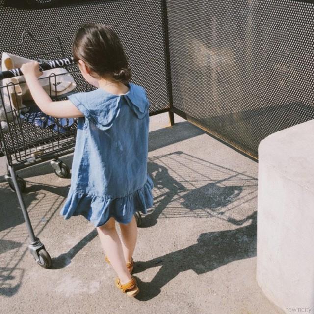 Đầm búp bê không tay thời trang Hàn Quốc cho bé gái
