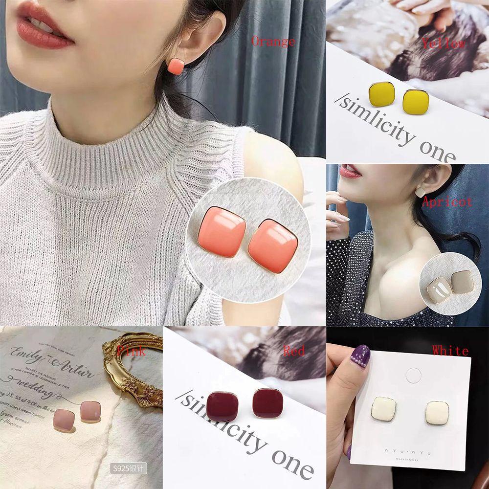 EUCA Bông Tai Hình Học Đơn Giản Dễ Thương Phong Cách Hàn Quốc