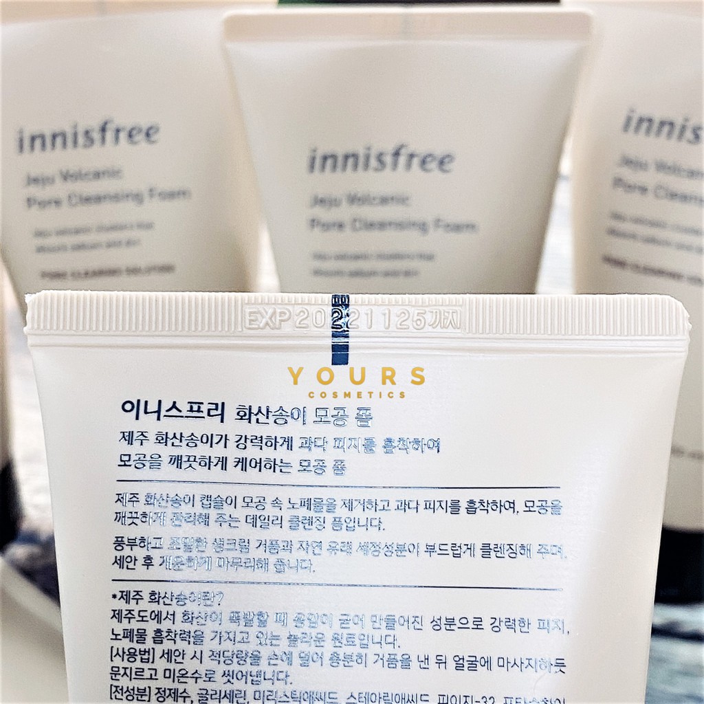 [Auth Hàn - Mẫu Mới] Sữa Rửa Mặt Innisfree tro núi lửa Jeju Volcanic Pore Cleansing Foam 150ml - Sua rua mat tro nui lua