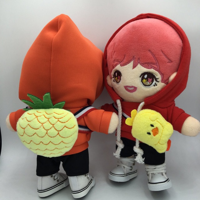 Outfit doll áo hoodie kèm quần đen