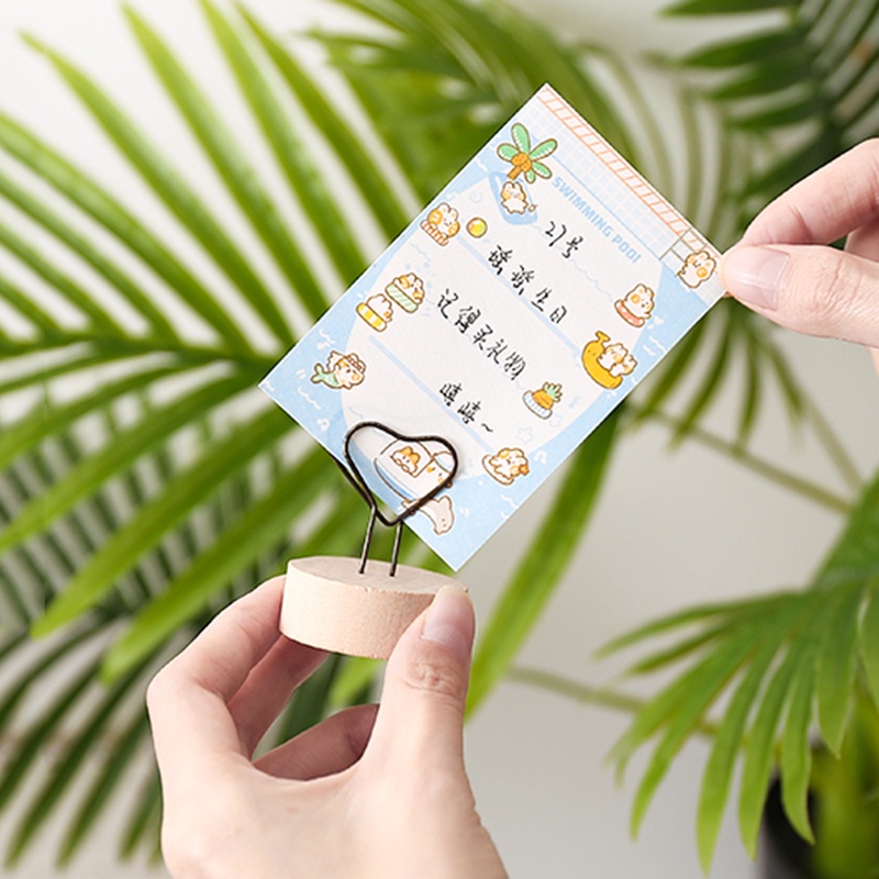 Kẹp Giấy/Ảnh Để Bàn Bằng Gỗ Mini 2022