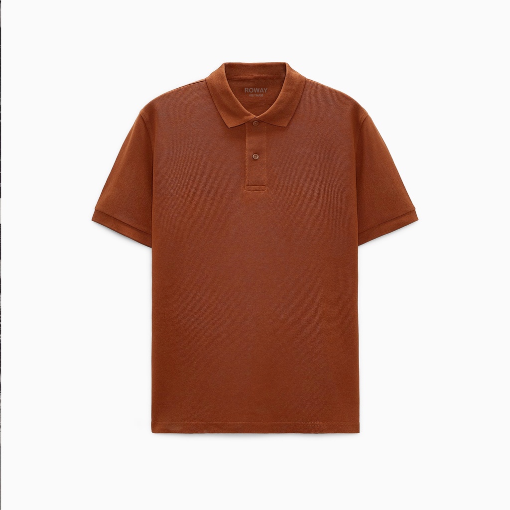 Áo thun polo nam ROWAY cotton thoáng mát, thấm hút, không nhăn form regular, polo trơn