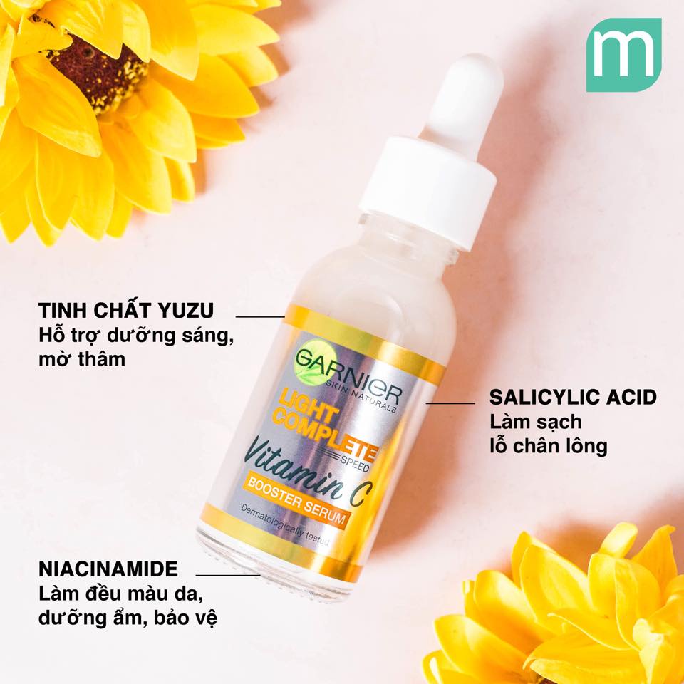 Tinh Chất Sáng Da Mờ Thâm Garnier Light Complete Vitamin C Booster Serum 30ml