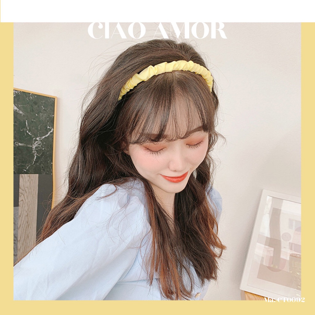 Cài tóc nữ, băng đô vải nhún sắc màu Phụ kiện tóc Ciao Amor- CT0092