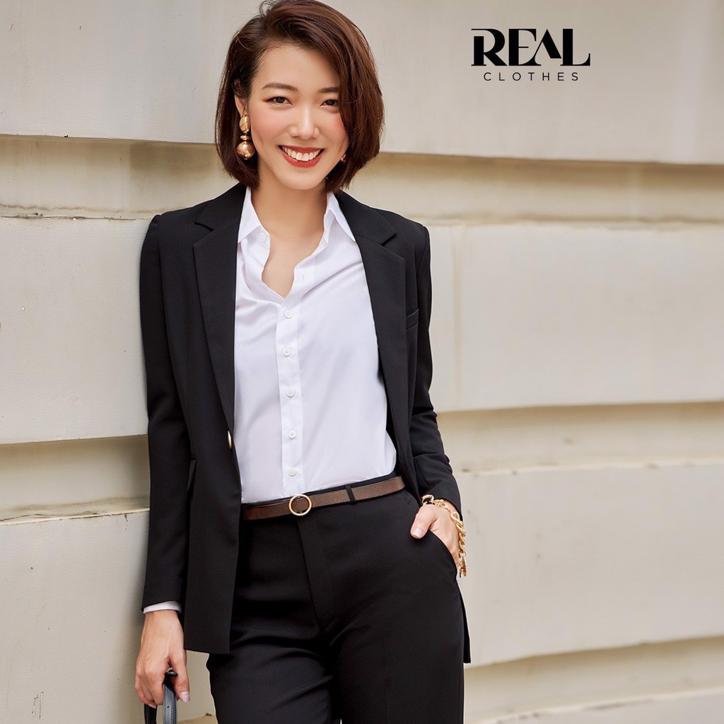 Blazer Clara đen_REAL