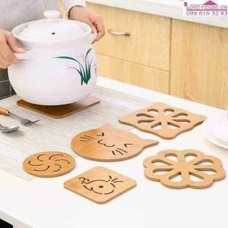 Kê Xoong Gỗ - Tấm Lót Nồi Bằng Gỗ - Rế Lót Nồi Bằng Gỗ