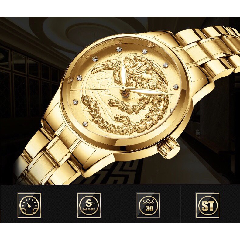 ❤️ Freeship❤️ Đồng Hồ Nữ Fngeen Mặt Phương Hoàng 292 Sang Trọng - Hazo