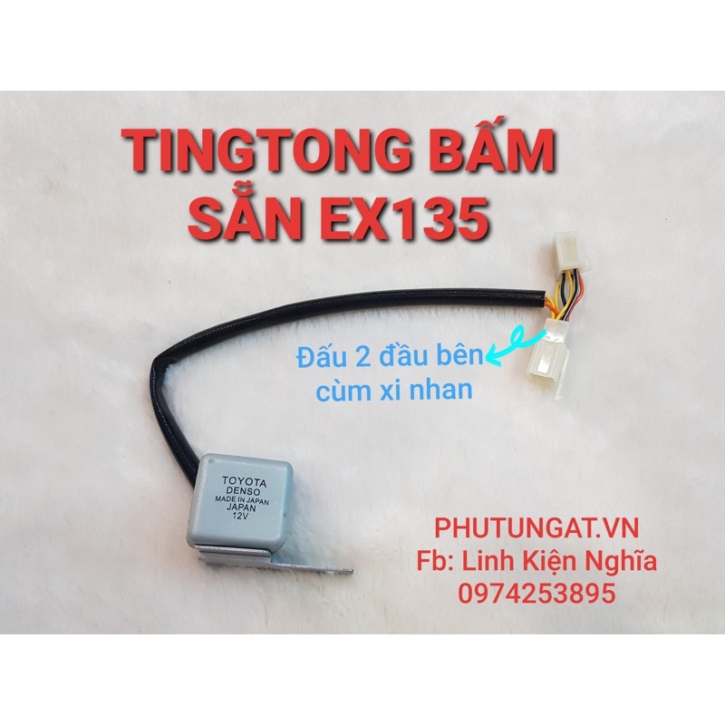 Tingtong xe EX135 Ex150 bấm sẵn giắc chỉ cần cắm đối đầu 2 giắc bên cùm xi nhan
