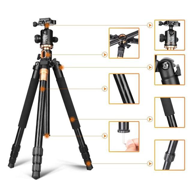 [Mã 44ELSALE2 giảm 7% đơn 300K] Chân máy ảnh Tripod Beike Q-999H