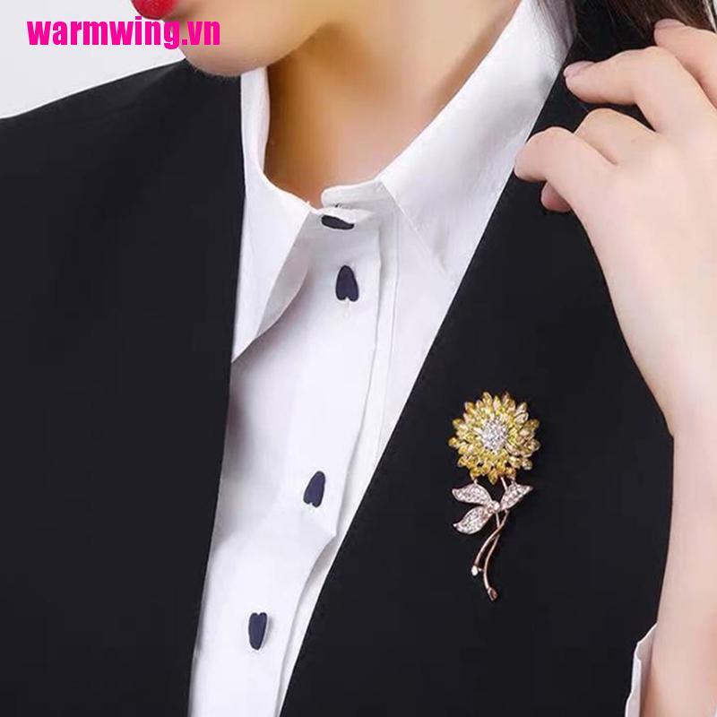 Ghim cài áo hình hoa hướng dương sang trọng thời trang