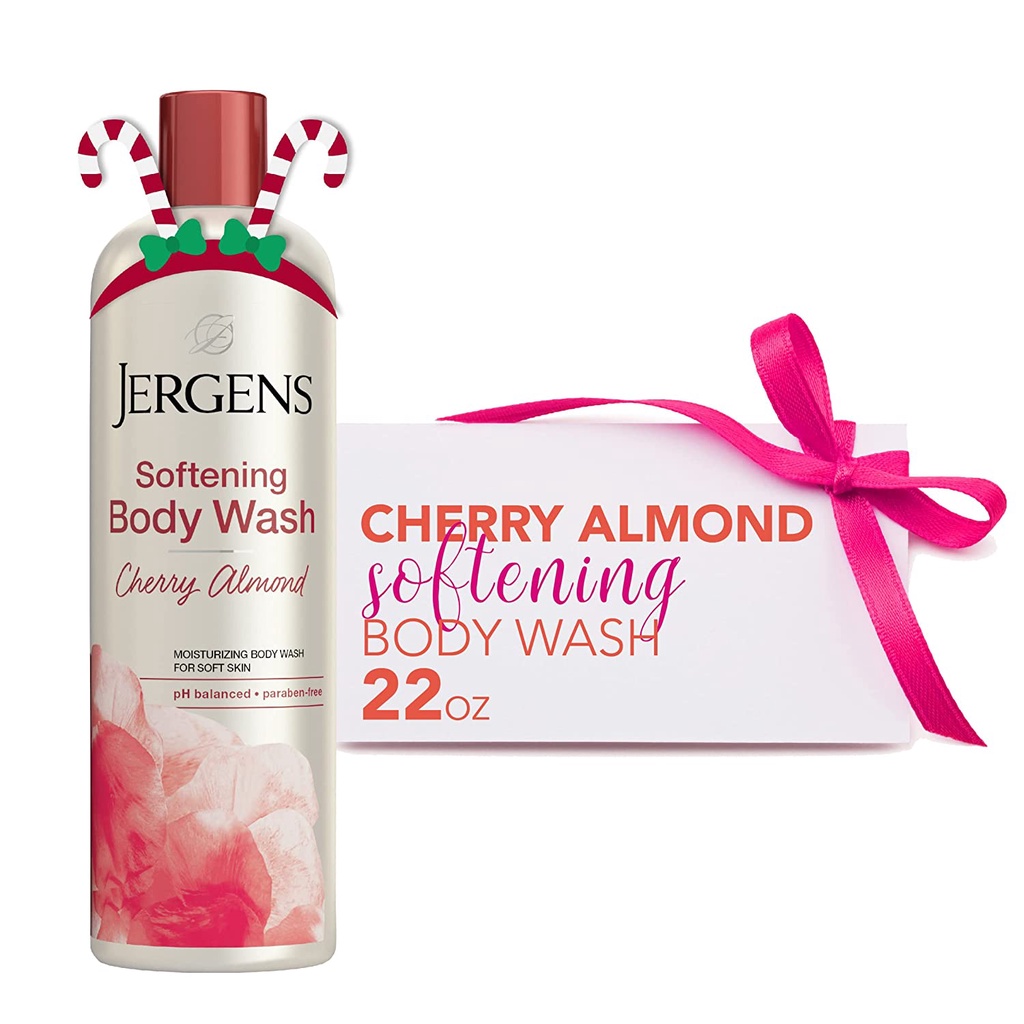 Sữa tắm giúp mềm da Jergens Softening cherry almond body wash 650ml (Mỹ)