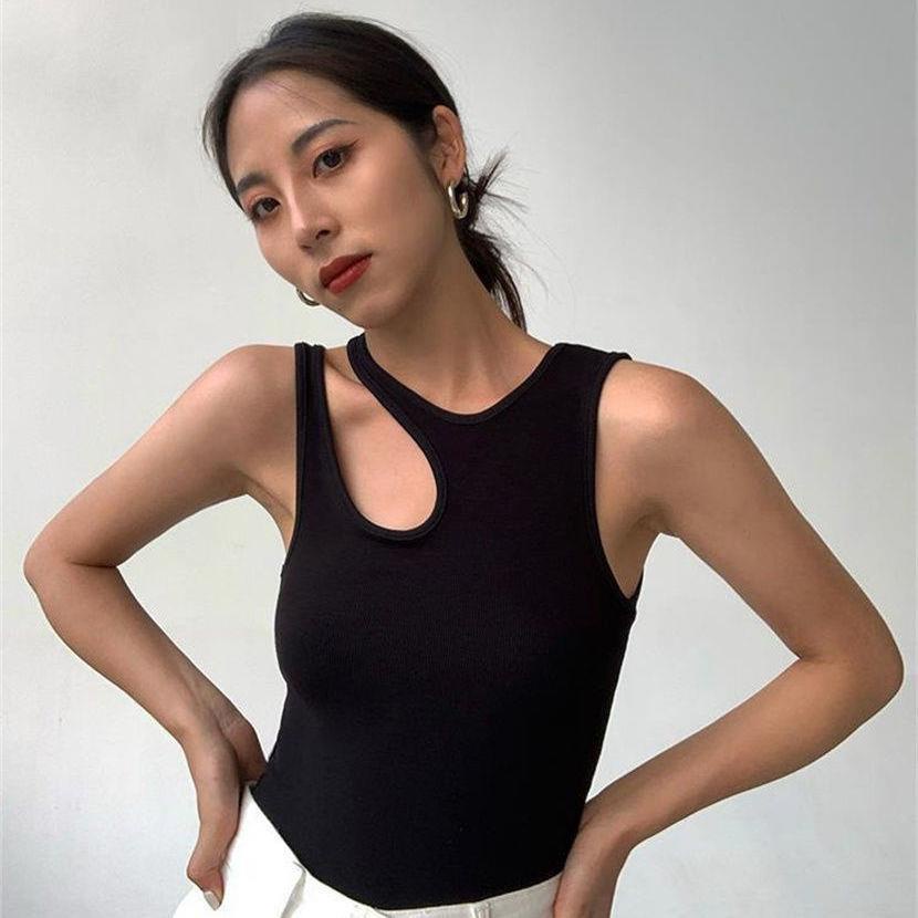 Áo Không Tay Màu Đen Thời Trang Mùa Hè Năm 2021 Cho Nữ