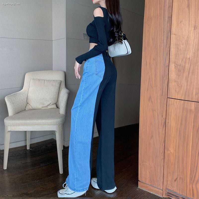 Quần Jeans Nữ Lưng Cao Xẻ Ống Thời Trang Hàn Quốc 10 Ngày