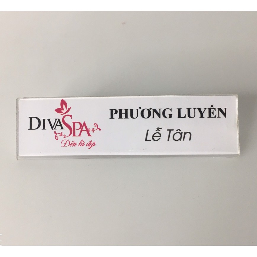 Bảng Tên Nhân Viên Mica - Có Thể Thay Đổi Nội Dung