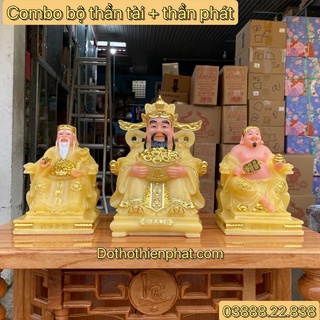 Combo bộ thần tài 12in + thần phát 14in màu vàng mẫu mới rất đẹp