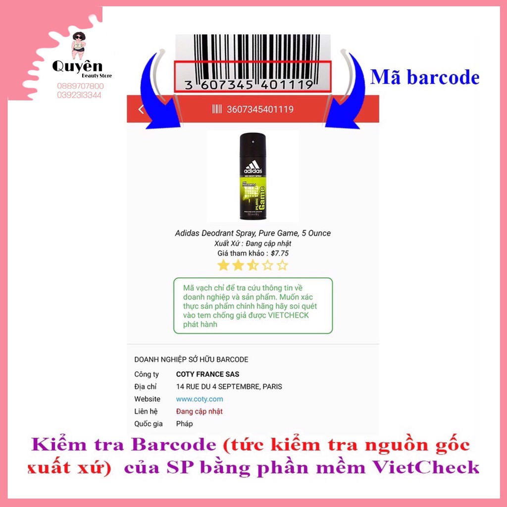 COMBO A.DIDAS DẦU GỘI SỮA TẮM 3IN1 400ML+ XỊT KHỬ MÙI 150ML CHÂU ÂU