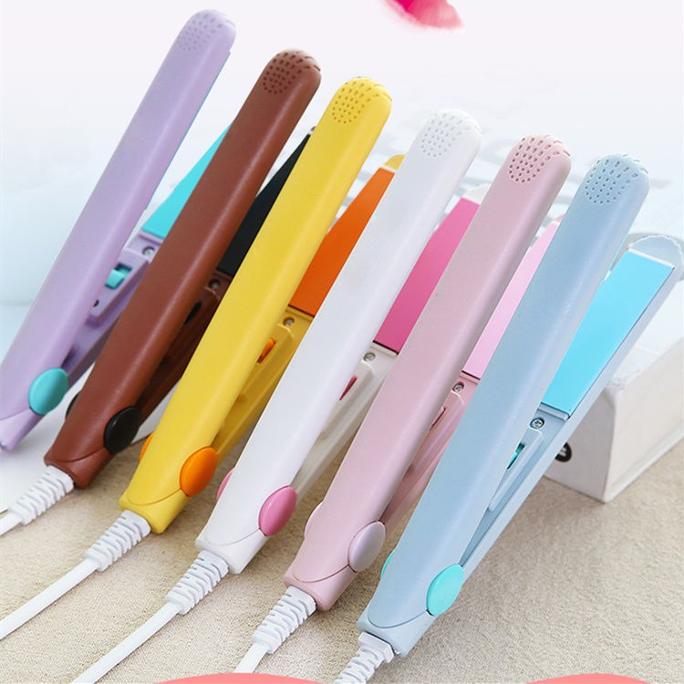 Máy Uốn Tóc, Máy Duỗi Tóc Mini Tạo Kiểu Nhỏ Gọn, Tiện Lợi Có Hộp Đựng Xinh Xắn