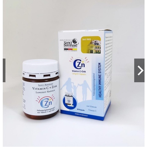 Sanct Bernhard Vitamin C + Zink - Bổ sung kẽm và Vitamin C giúp đẹp da