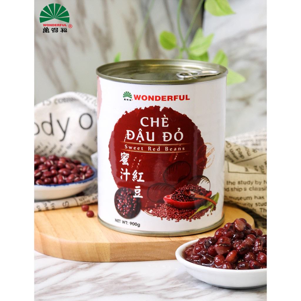 Chè Đậu Đỏ Wonderful Lon 900gr