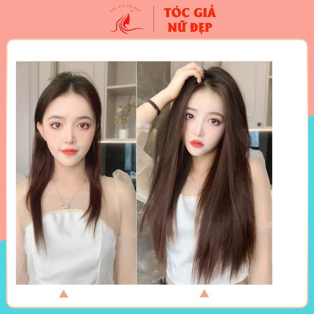Tóc giả kẹp thẳng❤FREESHIP❤ tóc giả kẹp thẳng 6 phím 60cm, A10-60cm