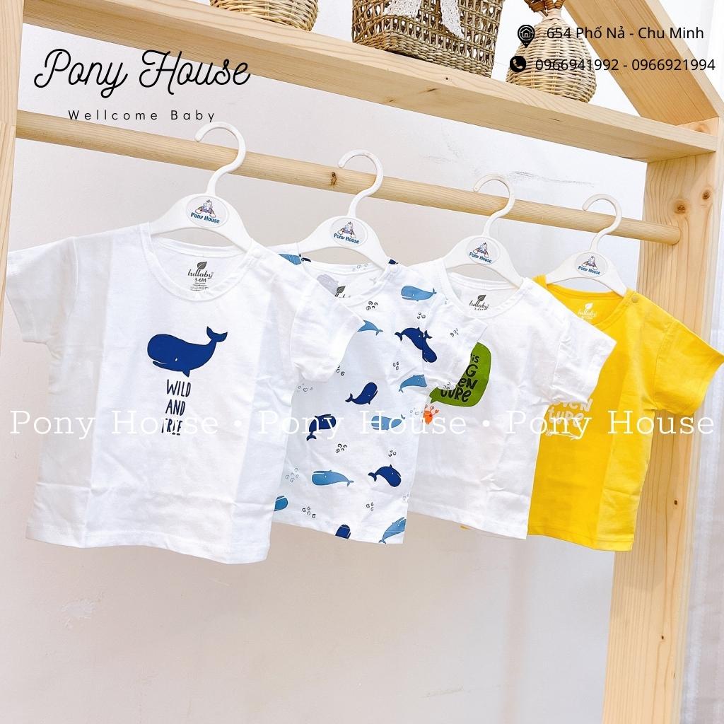 Áo Cộc Tay Lullaby Chất Cotton Mềm, Mỏng Thoáng Cho Bé Trai Mùa Hè Size Từ 3-6M Đến 3-4Y