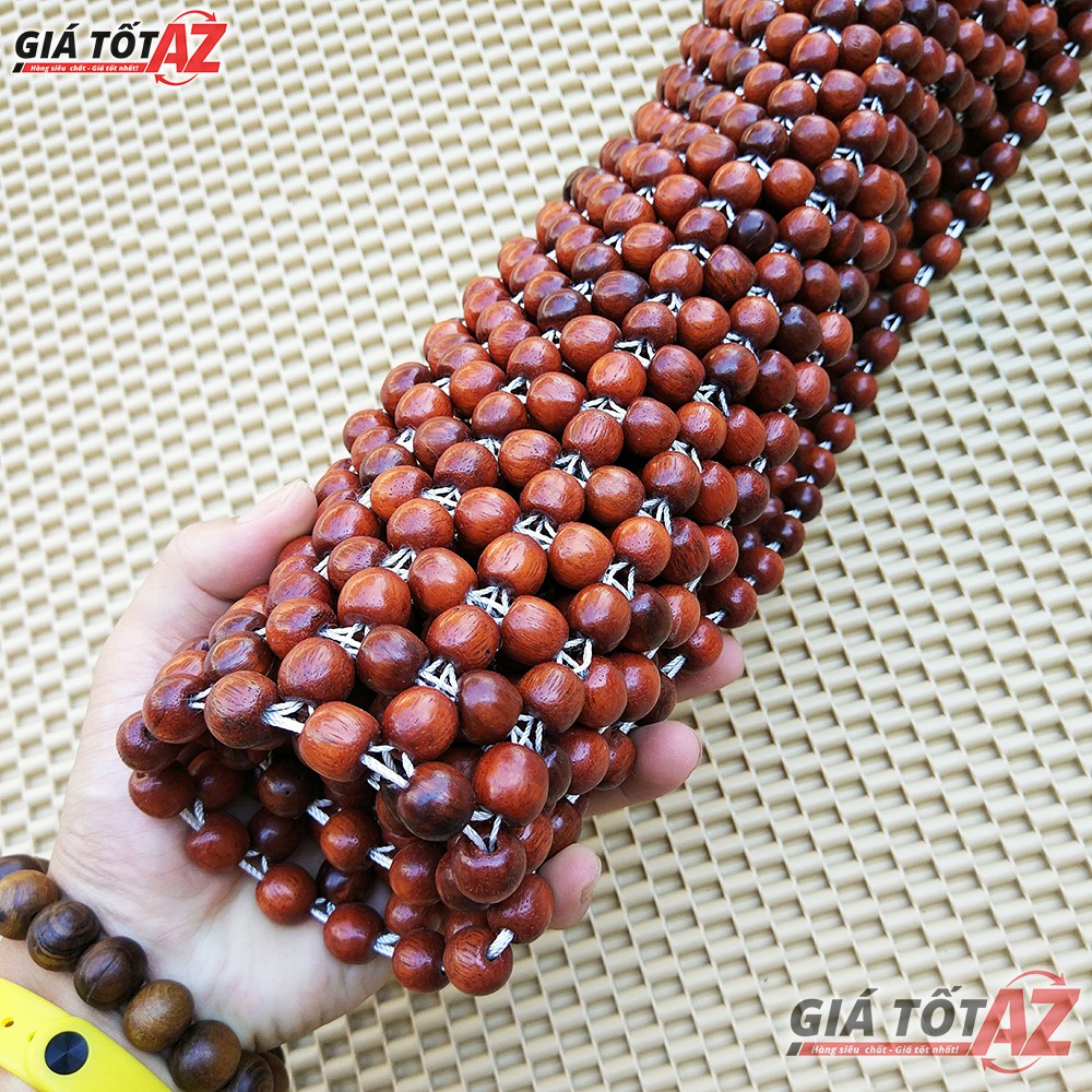 Miếng lót ghế văn phòng, ô tô bằng hạt gỗ hương cao cấp (Nâu đỏ) | BigBuy360 - bigbuy360.vn