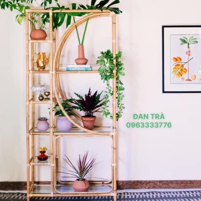 Kệ Chữ Nhật Vầng Trăng Khuyết, Kệ Tủ Mây Đựng Sách, Kệ Mây Trang Trí, Kệ Mây Giá Rẻ, Kệ Mây ĐAN TRÀ,Nội Thất Mây Tre Đan