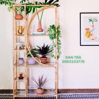 Kệ chữ nhật vầng trăng khuyết, kệ tủ mây đựng sách, kệ mây trang trí, kệ mây giá rẻ, kệ mây đan trà,nội thất mây tre đan