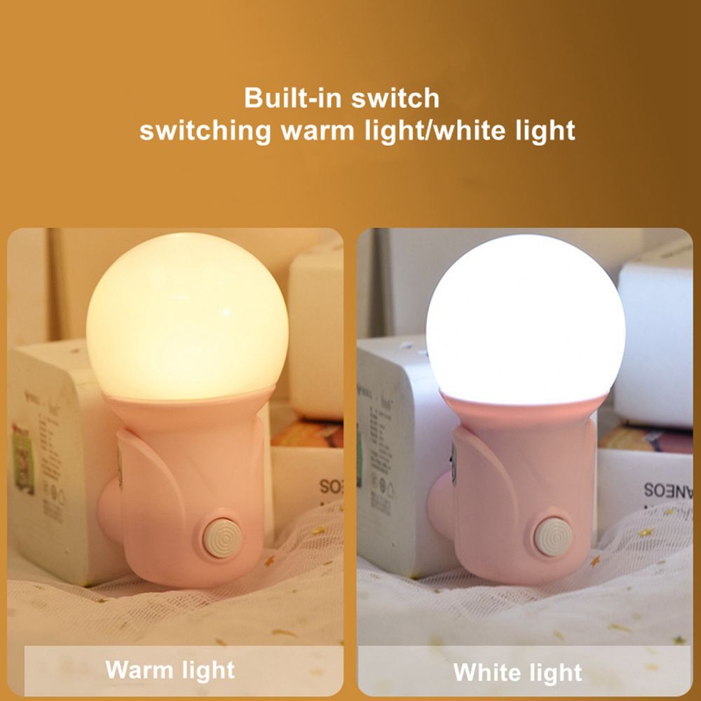 Đèn ngủ bóng LED có công tắc phích cắm EU nhiều màu dành cho phòng ngủ/phòng khách