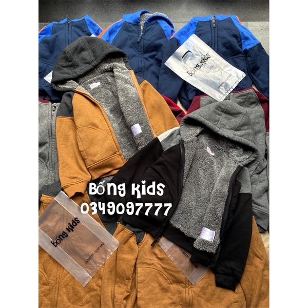 Áo Khoác Hoodie Bé Trai Lót Lông WonderNation