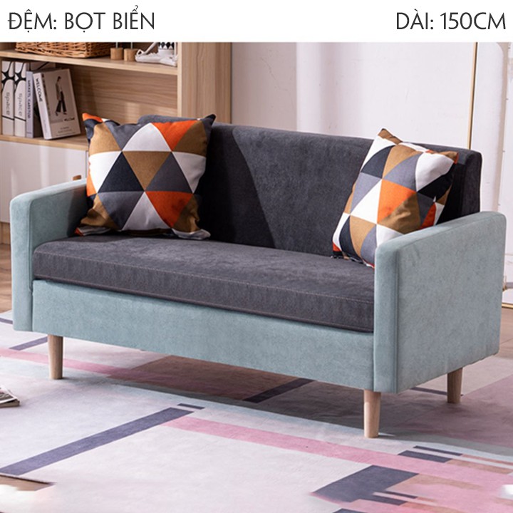 Ghế sofa phòng khách dài 1m5 tặng kèm 2 gối có đệm dày cực êm