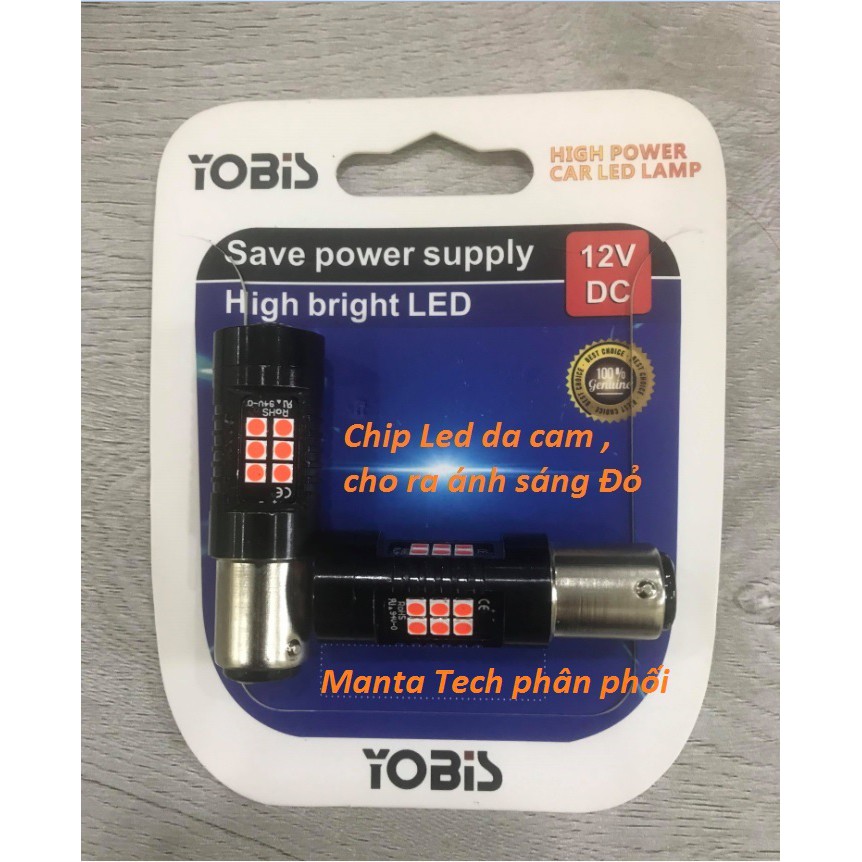 02 Đèn Led phanh, đèn hậu Hãng Yobis gắn chip led Samsung - chân 1157   hoặc chân 7443