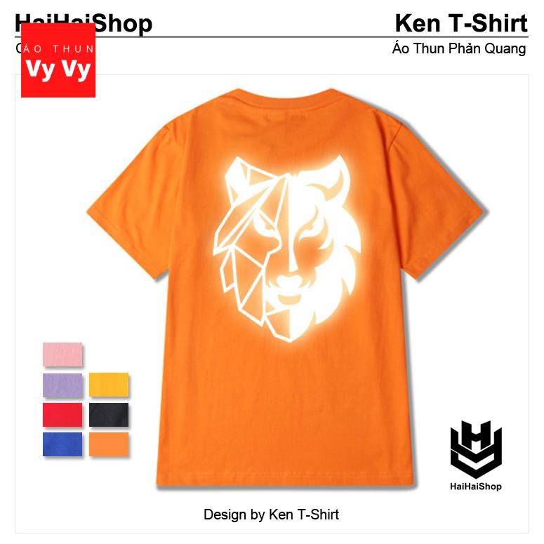 Áo Thun Nam Phản Quang Chó Sói Hai Mặt Cotton 75%, Áo Thun Form Rộng Unisex, Áo Thun Nam Nữ Đẹp HaiHaiShop, Ken T-Shirt.